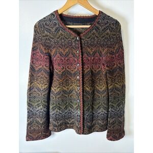 Dakota 100% alpaca Multicolor Womens Button Up Cardigan Sz S 90s Aesthetic